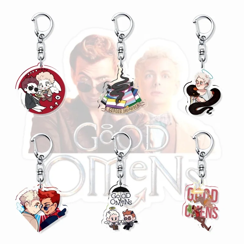 Good Omens HOT Couple Famous TV dramas Keychain Bromance Acrylic Lovely Bag Charm Pendant Gift Key Chain Cute Souvenir Creative
Good Omens HOT Couple Famous TV dramas Keychain Bromance Acrylic Lovely Bag Charm Pendant Gift Key Chain Cute Souvenir Creative