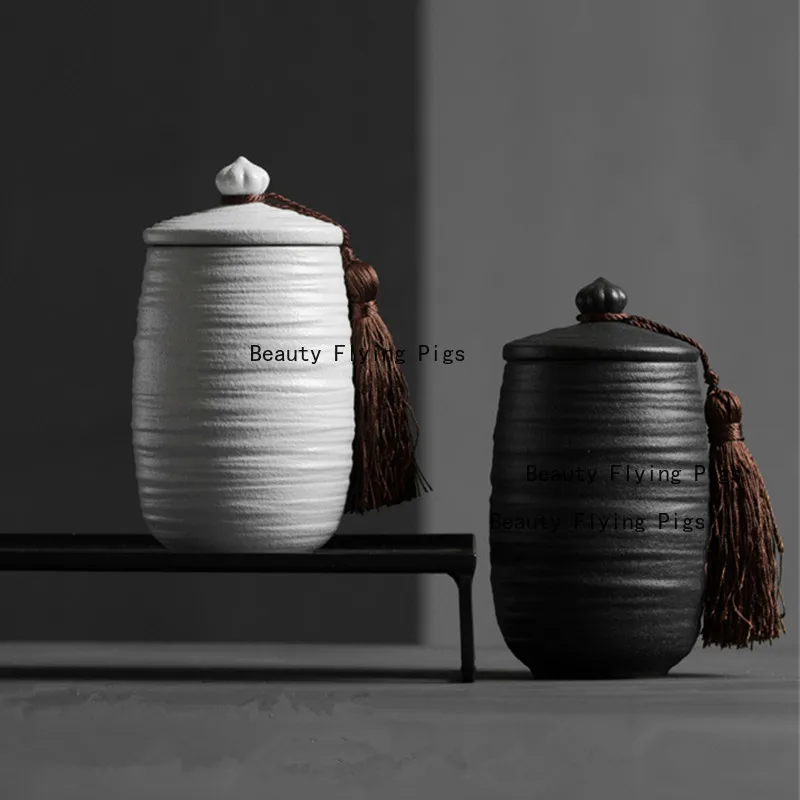 Black/white Ceramic Funeral Urn for Human Cremation Sealed Storage Jar for Pet Ashes
Black/white Ceramic Funeral Urn for Human Cremation Sealed Storage Jar for Pet Ashes