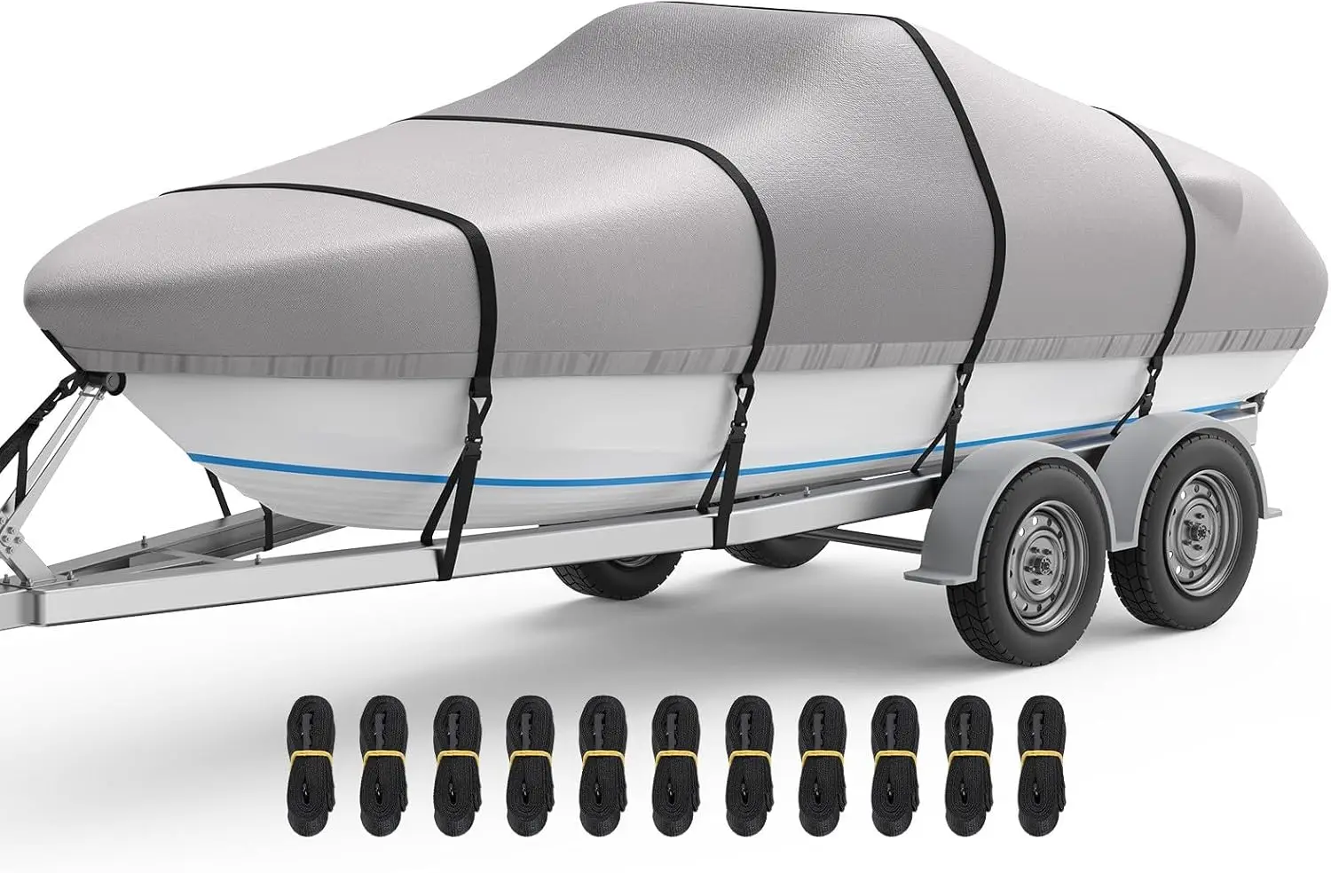 Heavy Duty Waterproof Boat Cover 17-19 ft, 1400D Marine Grade Trailerable for V-Hull Tri-Hull Bass Runabout Fish Ski Boat, Gray
Heavy Duty Waterproof Boat Cover 17-19 ft, 1400D Marine Grade Trailerable for V-Hull Tri-Hull Bass Runabout Fish Ski Boat, Gray