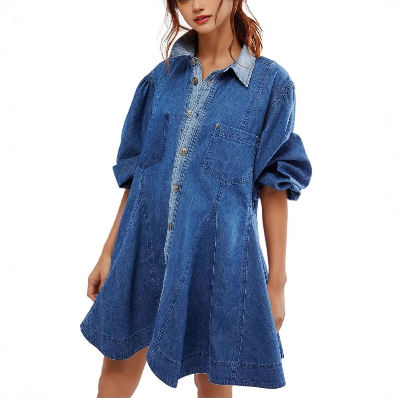 In Stock Spring And Autumn Women'S Long Sleeve Button Shirt Dress
In Stock Spring And Autumn Women'S Long Sleeve Button Shirt Dress
