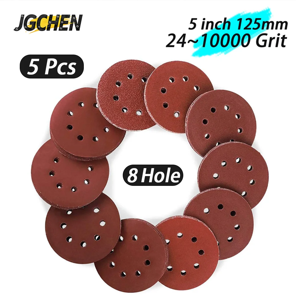 8 Hole 5 Inch 125mm 24-10000Grit Round Self-adhesive Flocking Sandpaper Sanding Orbital for Polishing Wood Metal Wet Dry Tools
8 Hole 5 Inch 125mm 24-10000Grit Round Self-adhesive Flocking Sandpaper Sanding Orbital for Polishing Wood Metal Wet Dry Tools