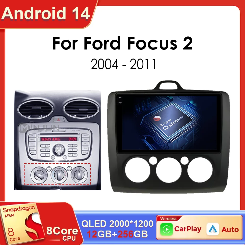 Android 14 Qualcomm Car Radio for Ford Focus 2 3 Mk2 Mk3 2004-2011 Multimedia Video Player Navigation GPS Carplay Auto Stereo
Android 14 Qualcomm Car Radio for Ford Focus 2 3 Mk2 Mk3 2004-2011 Multimedia Video Player Navigation GPS Carplay Auto Stereo