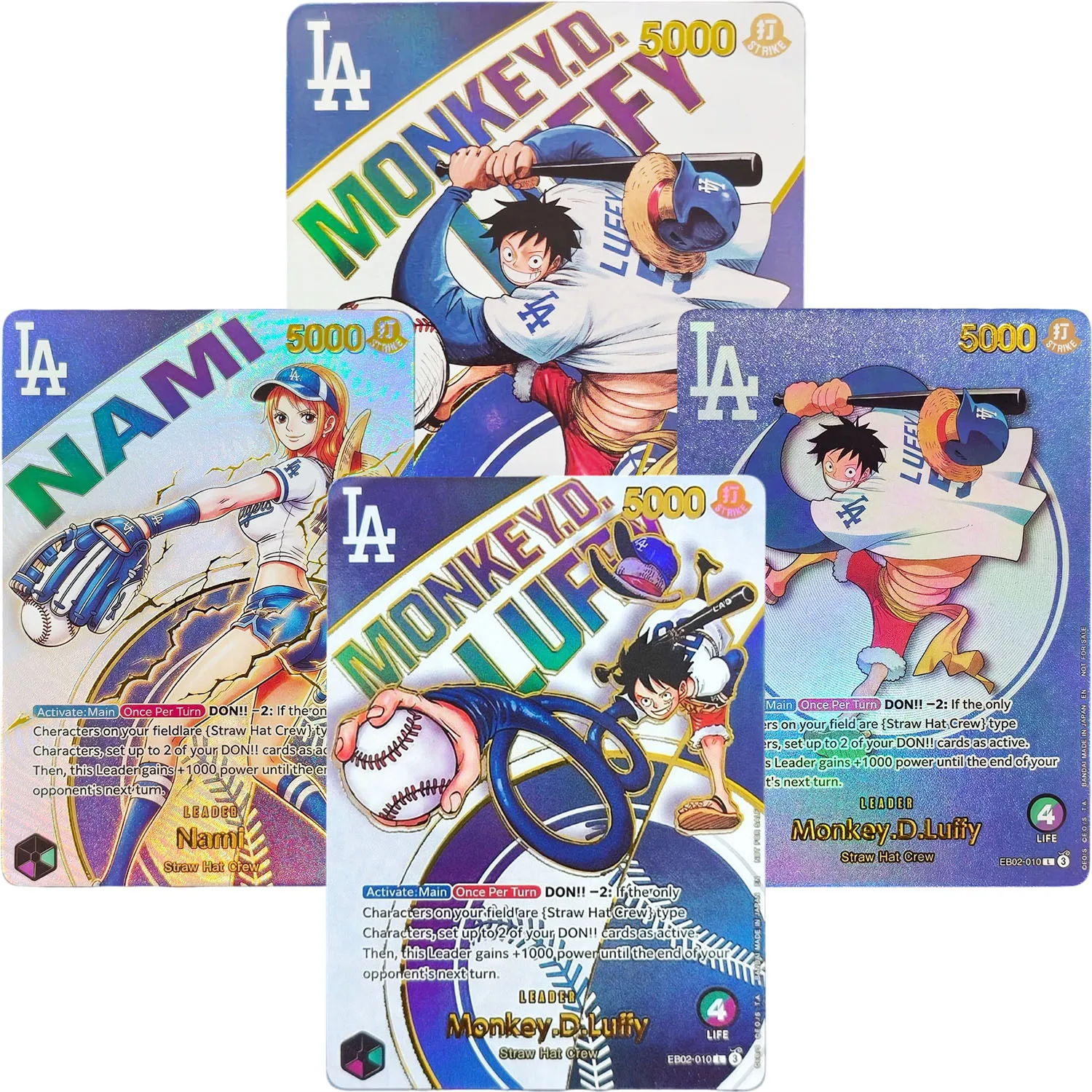 One Piece OPCG English Cards Luffy EB02-010 Baseball Series Gold Hot Stamping Foil Self Made Anime Collectible Game Card Toy
One Piece OPCG English Cards Luffy EB02-010 Baseball Series Gold Hot Stamping Foil Self Made Anime Collectible Game Card Toy