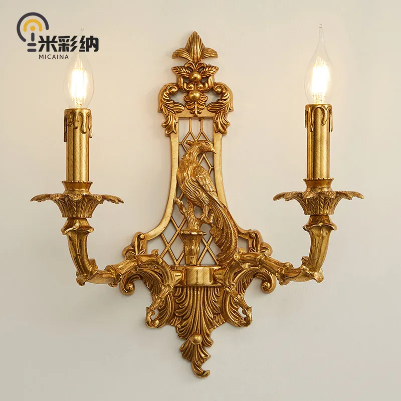 French bird wall lamp retro European villa dewaxed copper bedroom bedside lamp living room lamp
French bird wall lamp retro European villa dewaxed copper bedroom bedside lamp living room lamp