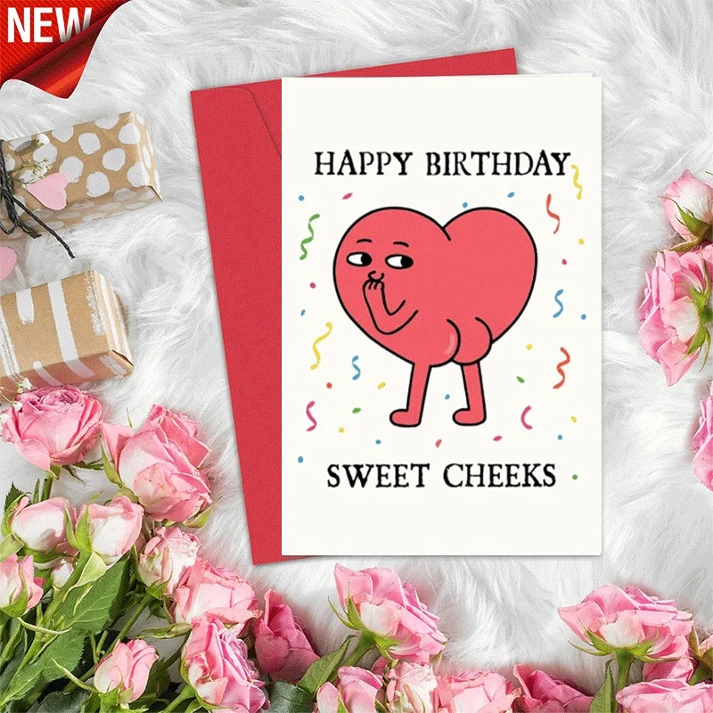 Happy Birthday Sweet Cheeks Funny Heart Greeting Card Humorous Birthday Card for Friend
Happy Birthday Sweet Cheeks Funny Heart Greeting Card Humorous Birthday Card for Friend