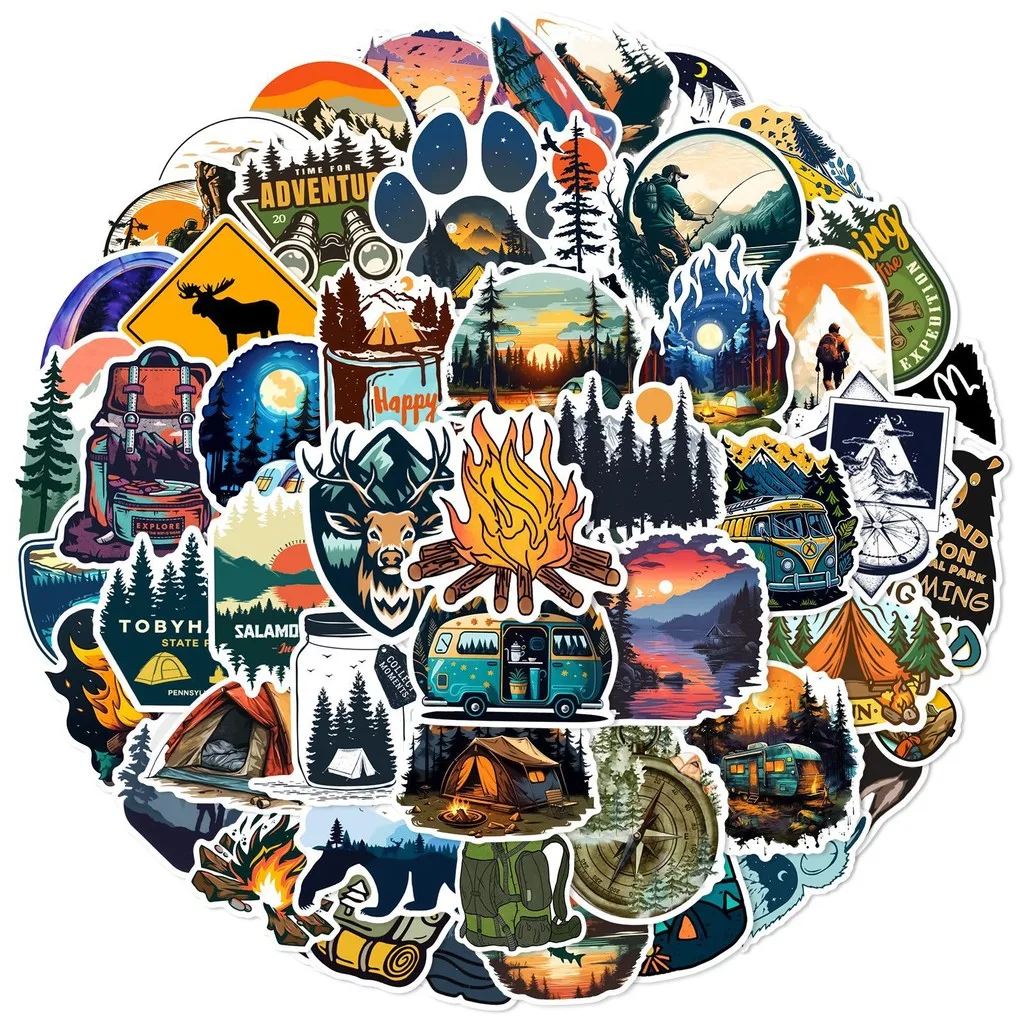 50PCS Camping-Inspired Adventure Stickers - Waterproof PVC Decals for Water Bottles, Suitcases & Tech Gear Papery Pop Store
50PCS Camping-Inspired Adventure Stickers - Waterproof PVC Decals for Water Bottles, Suitcases & Tech Gear Papery Pop Store