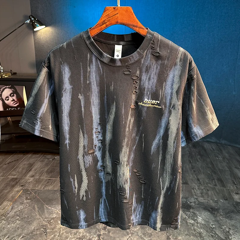Loose half sleeved short sleeved T-shirt for men's summer 2025 new fashion trend casual printed top
Loose half sleeved short sleeved T-shirt for men's summer 2025 new fashion trend casual printed top