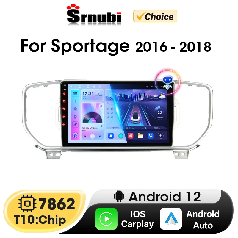 Srnubi 2 Din Android 12 Carplay Car Radio Multimedia Player For KIA Sportage KX5 2016 2017 2018 2Din 4G Stereo GPS DVD Autoradio
Srnubi 2 Din Android 12 Carplay Car Radio Multimedia Player For KIA Sportage KX5 2016 2017 2018 2Din 4G Stereo GPS DVD Autoradio