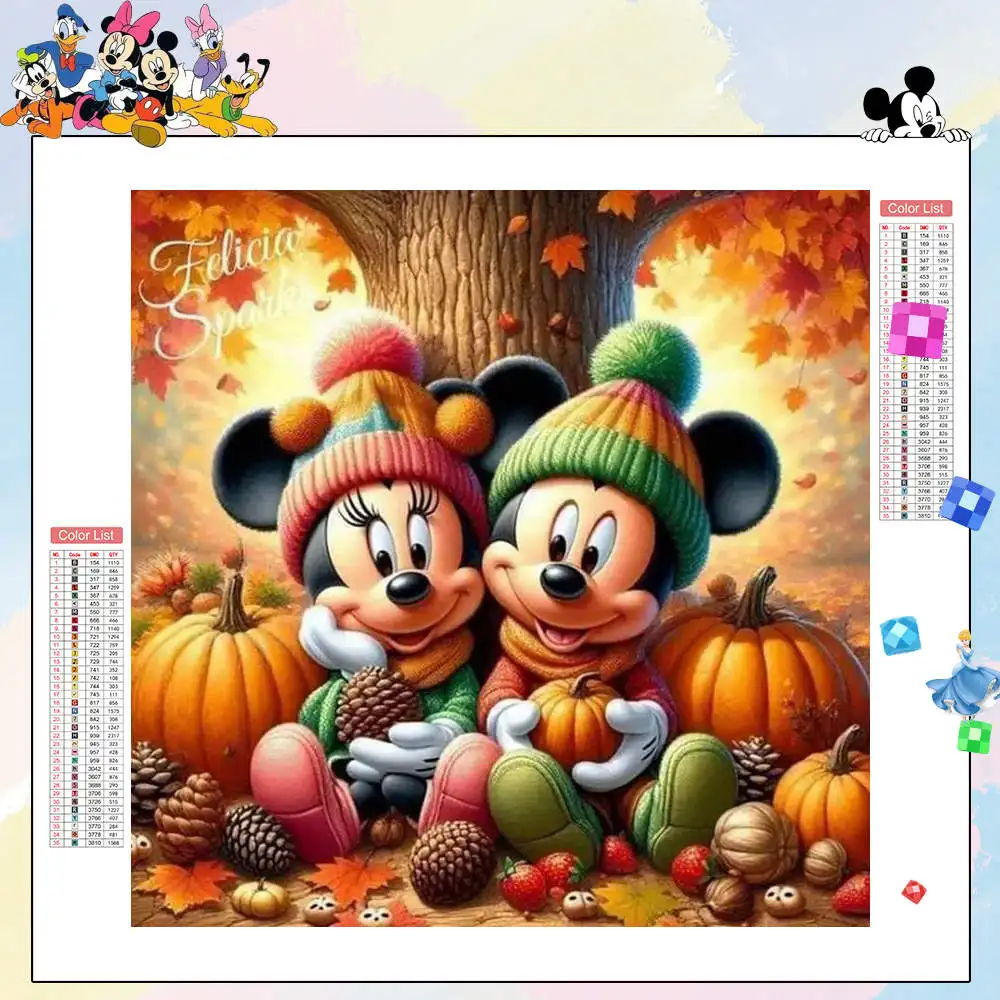 Disney Diamond Painting Kits Mickey Mouse Minnie Mouse Autumn Scene Rhinestone 5D Full Round Diamond Embroidery Art Landscape
Disney Diamond Painting Kits Mickey Mouse Minnie Mouse Autumn Scene Rhinestone 5D Full Round Diamond Embroidery Art Landscape