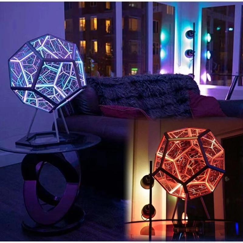 Creative Cool Infinite Dodecahedron Color Art Lamp USB Rechargeable Home Decoration Lamp Aesthetic Room Desktop Decoration Lamp
Creative Cool Infinite Dodecahedron Color Art Lamp USB Rechargeable Home Decoration Lamp Aesthetic Room Desktop Decoration Lamp