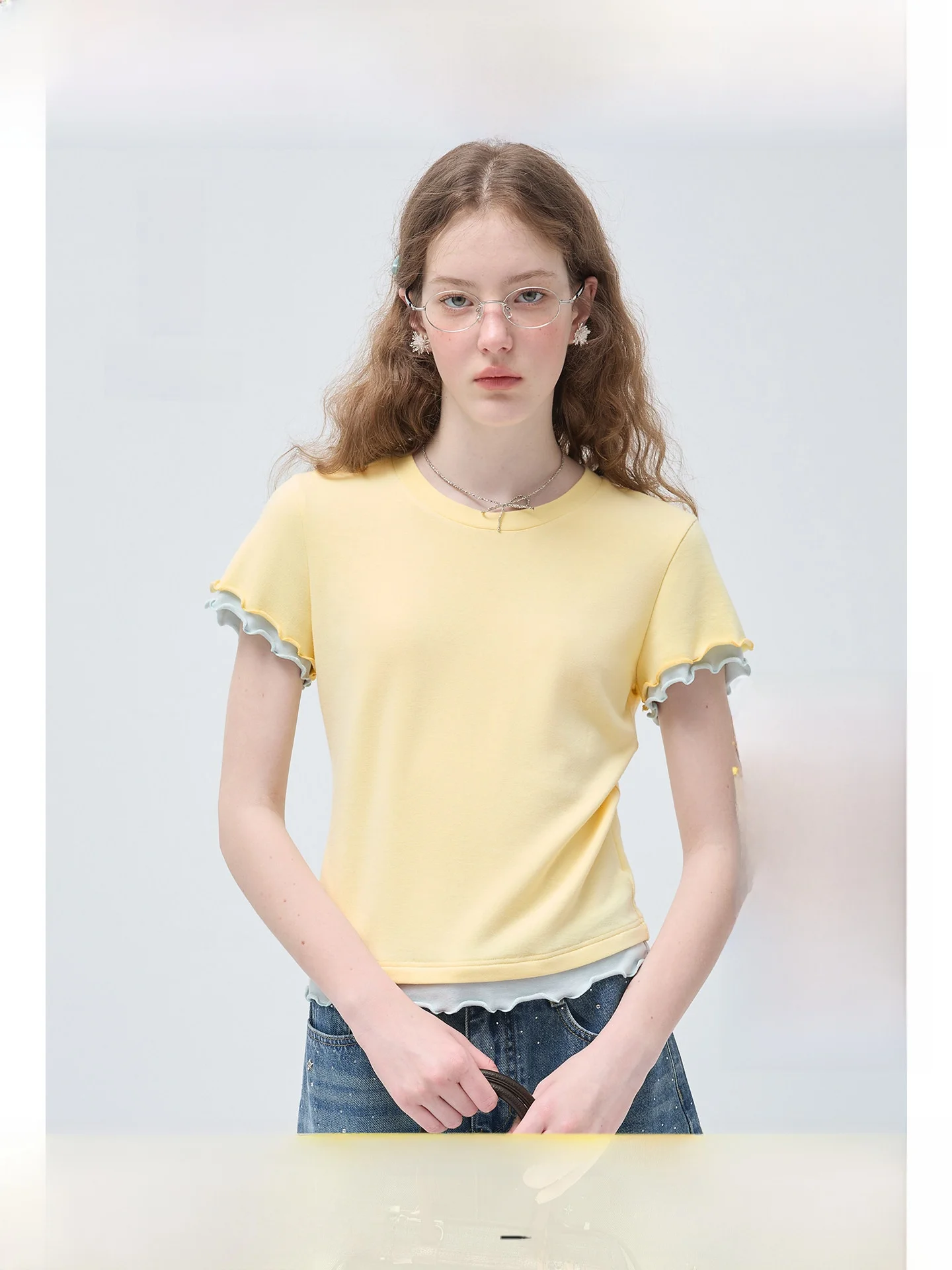 plus Size Women's T-Shirt round Neck Short Sleeve Fake Two-Piece Slimming Versatile Summer New Style for Plump MM Top
plus Size Women's T-Shirt round Neck Short Sleeve Fake Two-Piece Slimming Versatile Summer New Style for Plump MM Top