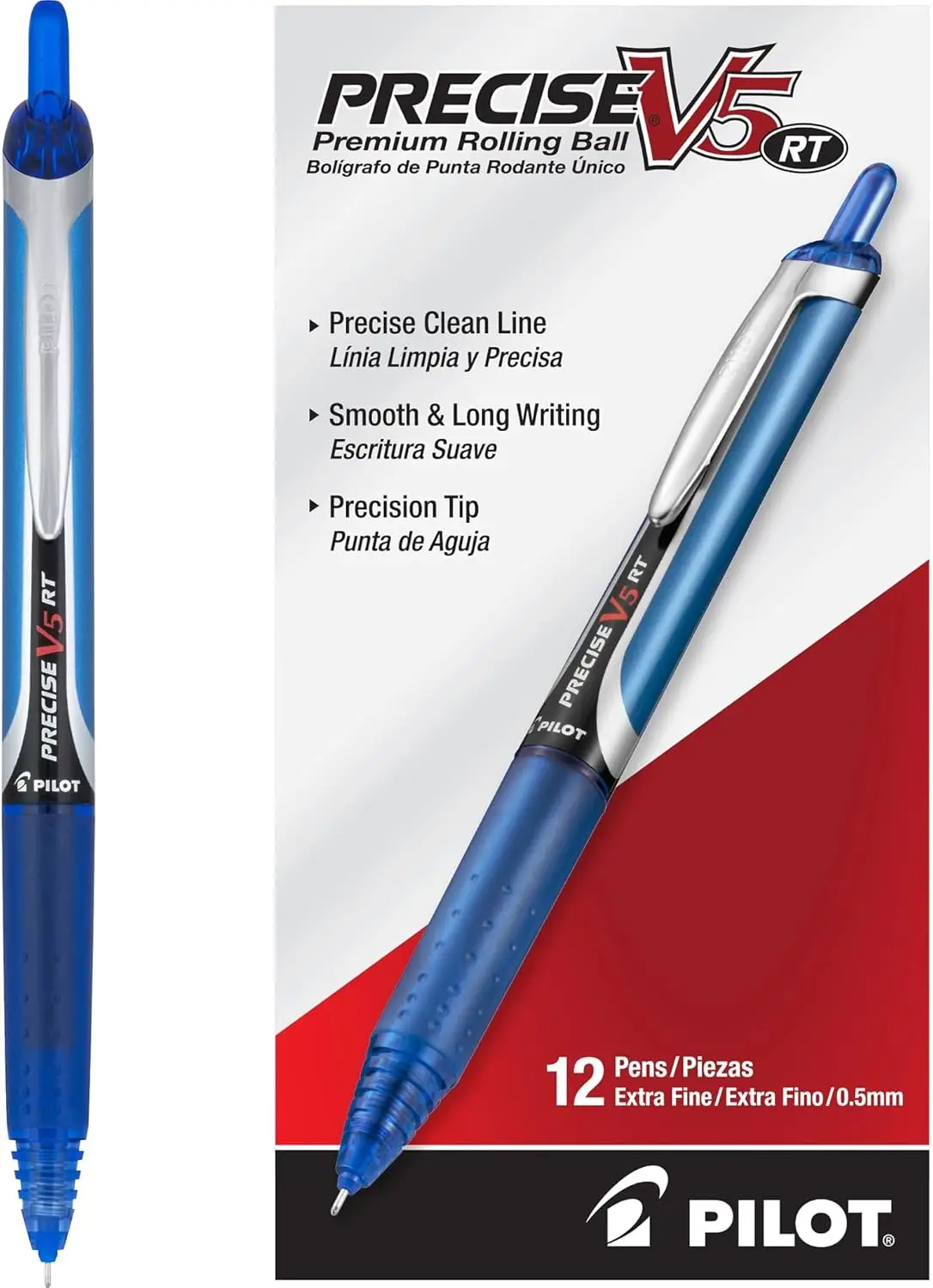 Extra Fine 0.5mm Blue Rollerball Pens, Pack of 12 - Ideal for School, Journaling & Office Writing
Extra Fine 0.5mm Blue Rollerball Pens, Pack of 12 - Ideal for School, Journaling & Office Writing