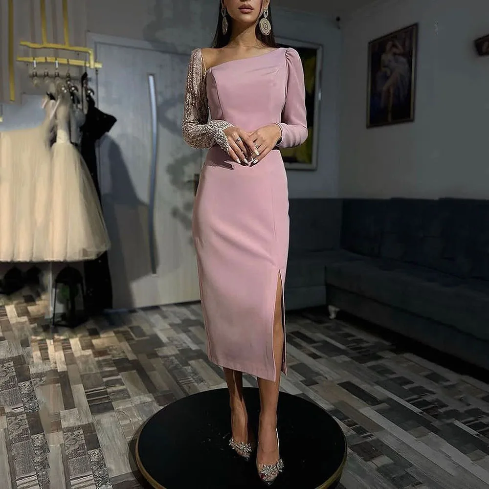 Msikoods Pink Mermaid Formal Evening Dresses Arabic Side Split Sequins Women Party Gowns Prom Tea Length Special Occasion Dress
Msikoods Pink Mermaid Formal Evening Dresses Arabic Side Split Sequins Women Party Gowns Prom Tea Length Special Occasion Dress