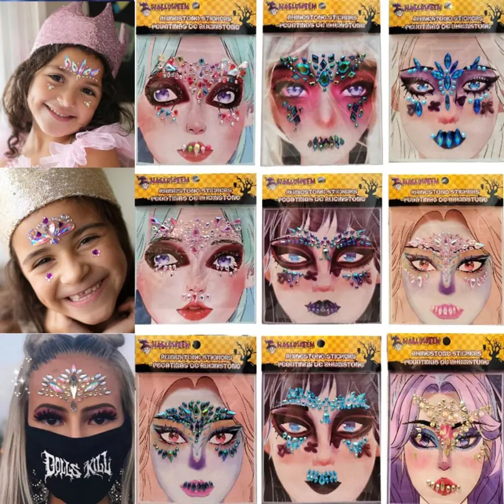 Colorful Halloween Face Sticker Diamond Eyebrow Sticker Body Art Jewels 3D Rhinestone Tattoo Stickers Fashion Crystal
Colorful Halloween Face Sticker Diamond Eyebrow Sticker Body Art Jewels 3D Rhinestone Tattoo Stickers Fashion Crystal