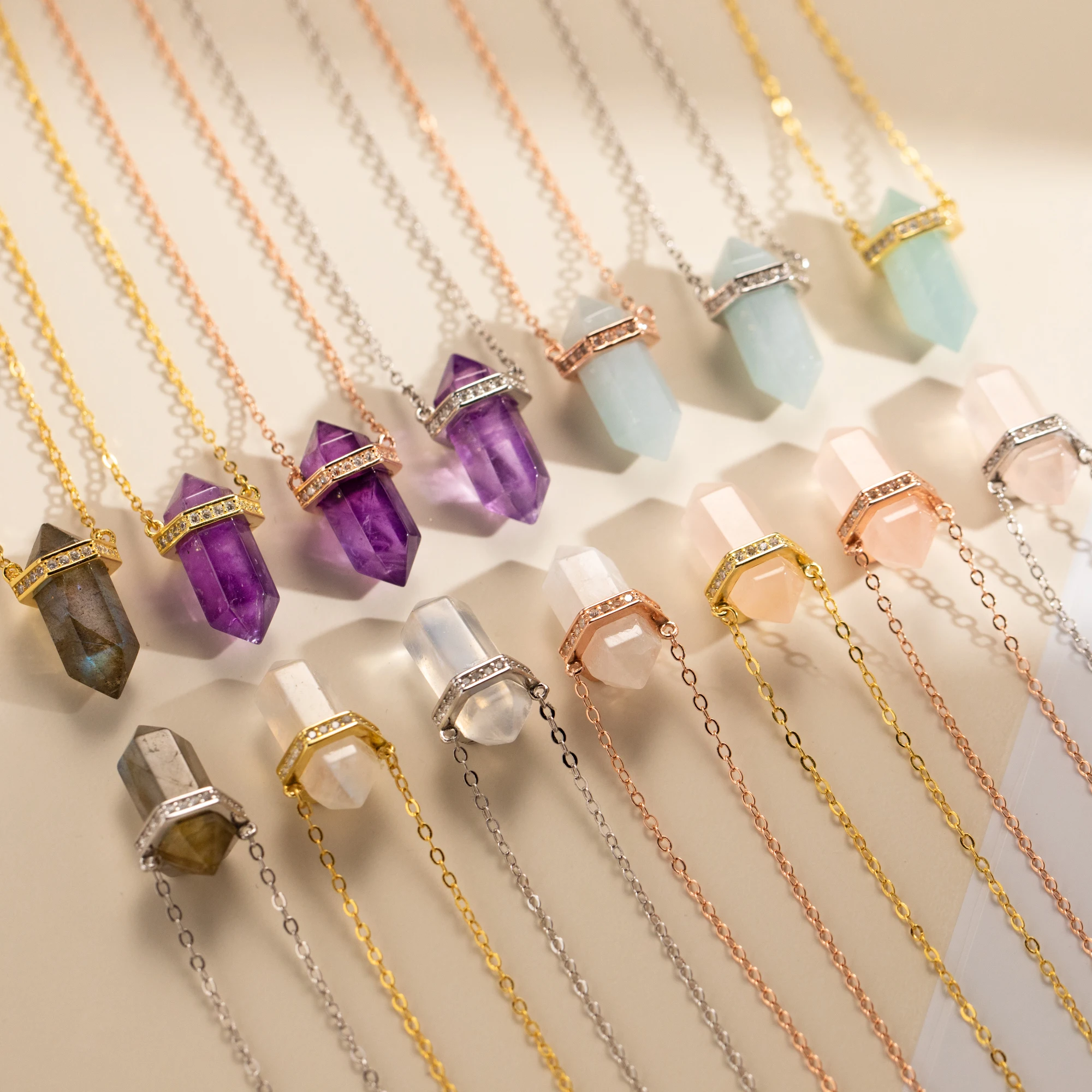 Multiple Models Natural Stone 925 Sterling Silver Tree of Life Necklace Crystal for Women Triangle Shaped Jewelry Holiday Gifts
Multiple Models Natural Stone 925 Sterling Silver Tree of Life Necklace Crystal for Women Triangle Shaped Jewelry Holiday Gifts