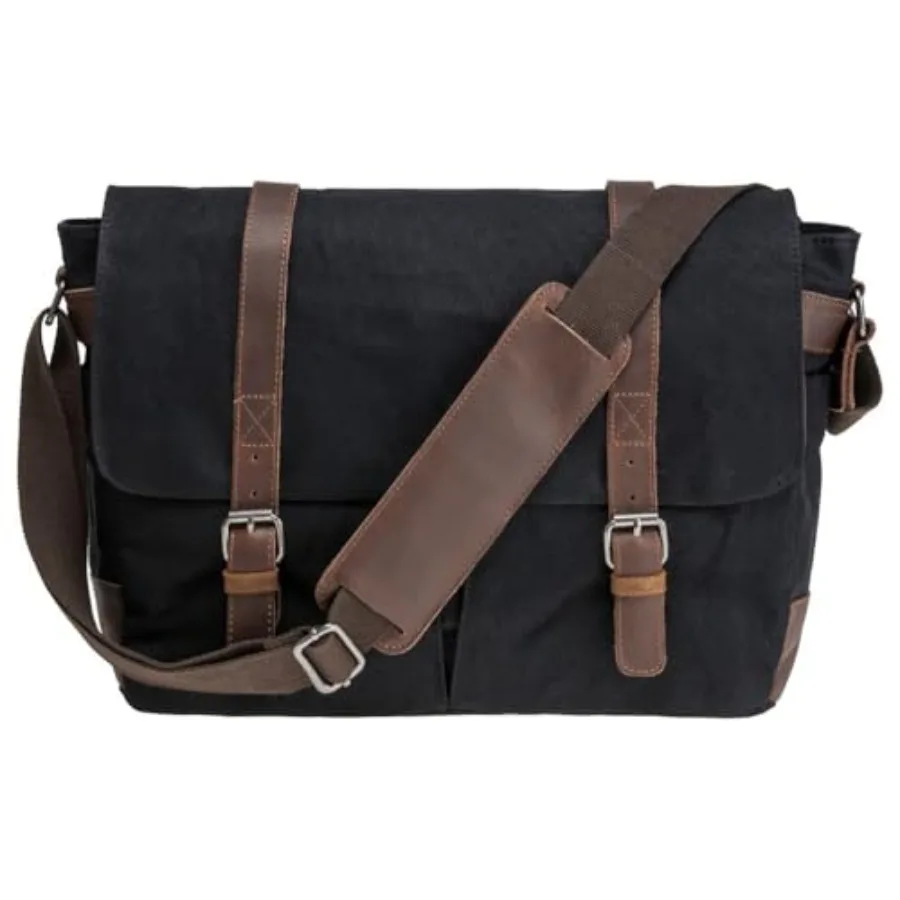 Vintage Genuine Leather Waxed Canvas Briefcase Large Satchel Shoulder Bag Rugged Computer 15.6" Laptop Bag
Vintage Genuine Leather Waxed Canvas Briefcase Large Satchel Shoulder Bag Rugged Computer 15.6" Laptop Bag