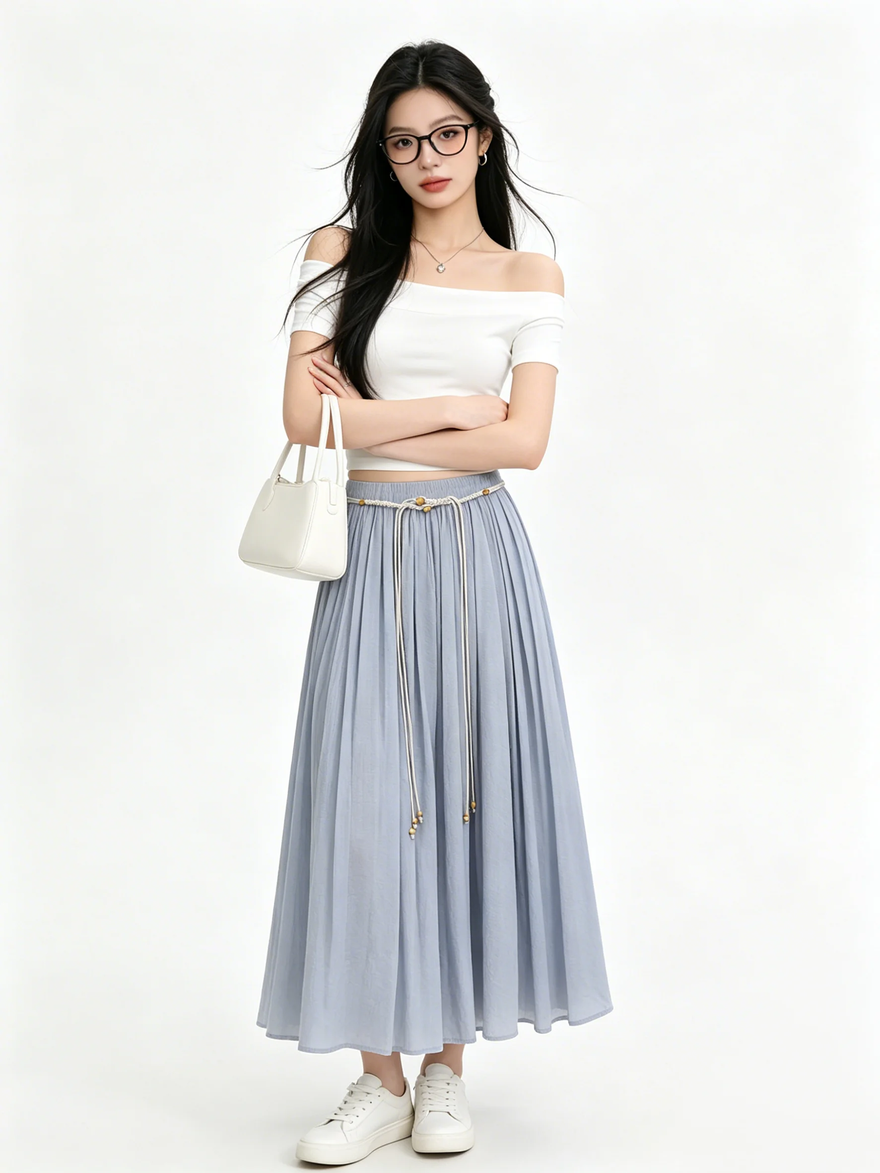 Korean Style High Waist A-Line Skirt Women's Slimming Elegant Pleated Design Summer Midi Skirt Breathable Skin-Friendly
Korean Style High Waist A-Line Skirt Women's Slimming Elegant Pleated Design Summer Midi Skirt Breathable Skin-Friendly