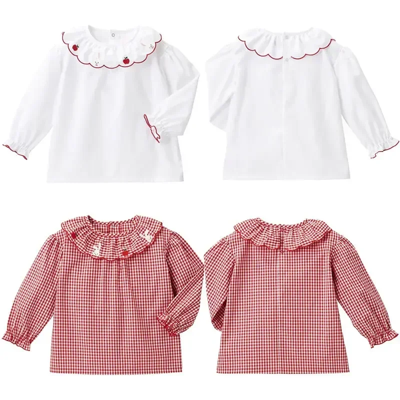 Girls' Clothes Spring and Autumn Children's Cartoon Apple Rabbit Embroidery Lace Collar Long Sleeve Shirt Underwear
Girls' Clothes Spring and Autumn Children's Cartoon Apple Rabbit Embroidery Lace Collar Long Sleeve Shirt Underwear