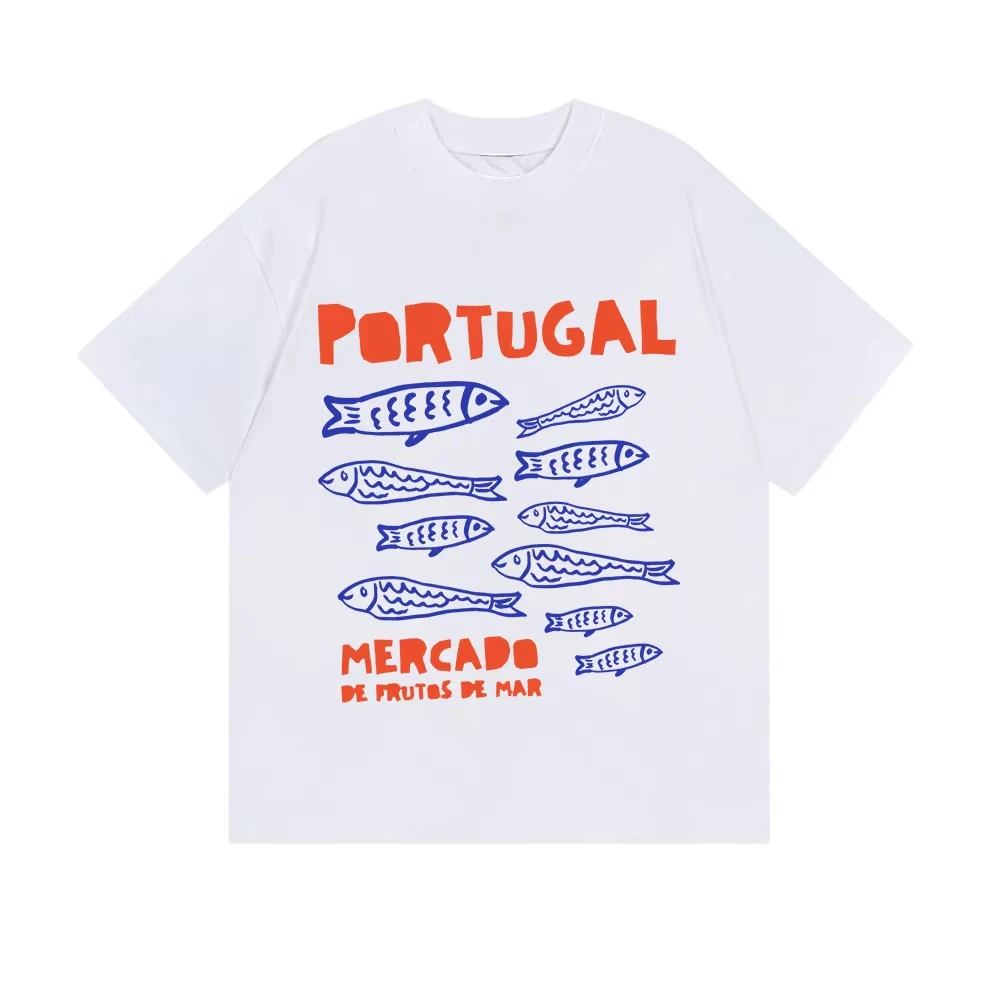 Portugal Sardines Tinned Fish Funny Meme T Shirt Men Women Vintage Harajuku Oversized T-shirts Casual Male Short Sleeve T-shirts
Portugal Sardines Tinned Fish Funny Meme T Shirt Men Women Vintage Harajuku Oversized T-shirts Casual Male Short Sleeve T-shirts