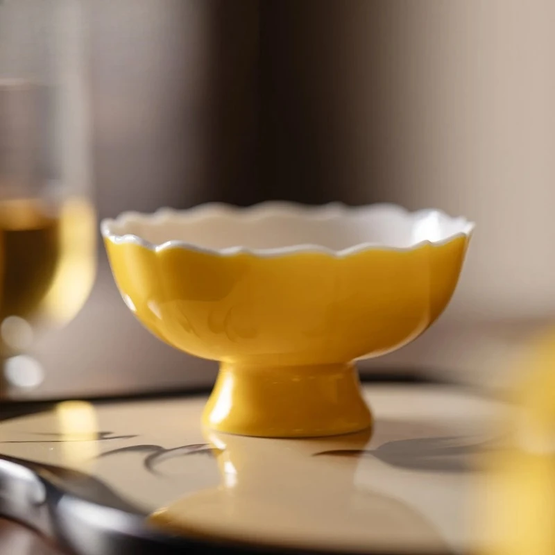 2pc/lot Yellow High Foot Teacup Traditional Tea Bowl Mug Tea-tasting Fragrance Cup Jianzhan Master Cups Tea Ceremony Craft 60ml
2pc/lot Yellow High Foot Teacup Traditional Tea Bowl Mug Tea-tasting Fragrance Cup Jianzhan Master Cups Tea Ceremony Craft 60ml