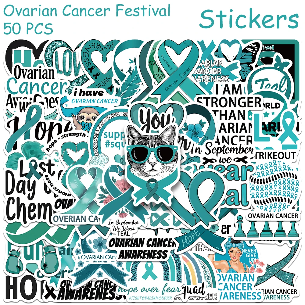 50pcs Ovarian Cancer Festival Stickers Decals For Laptop Scrapbook Suitcase Skateboard Helmet DIY Graffiti Waterproof Stickers
50pcs Ovarian Cancer Festival Stickers Decals For Laptop Scrapbook Suitcase Skateboard Helmet DIY Graffiti Waterproof Stickers