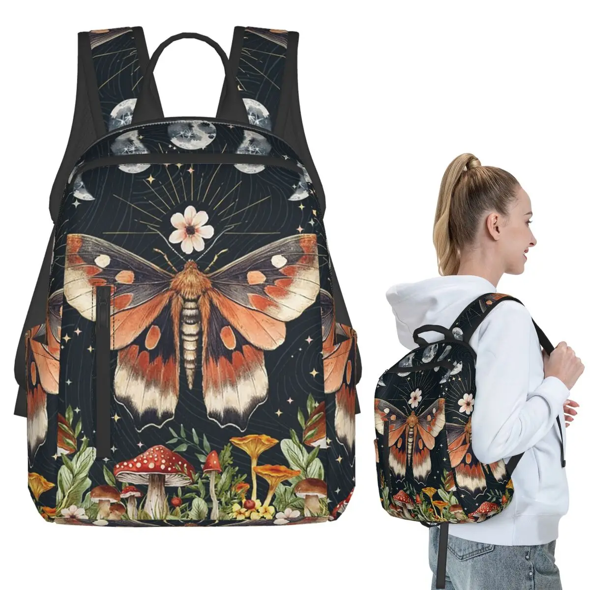 Butterfly Flower Mushroom Moon Print Backpack Student BookBag Children School Bag Laptop Shoulder Bags Boys Girls
Butterfly Flower Mushroom Moon Print Backpack Student BookBag Children School Bag Laptop Shoulder Bags Boys Girls