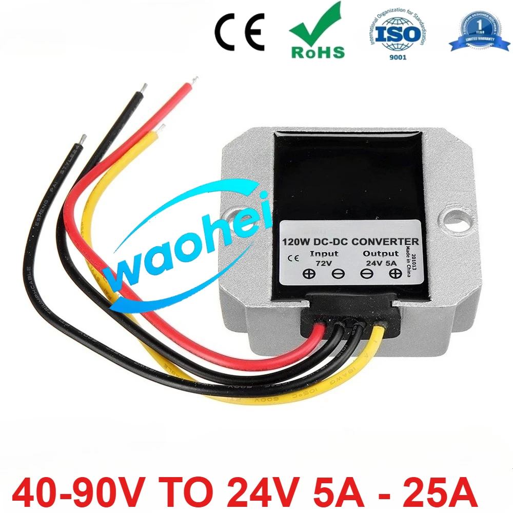 DC 40-90V 36V 48V 60V 72V to 24V 5A 10A 15A 20A DC Step Down Converter 72 Volt to 24 Volt Buck Voltage Regulator for Car Device
DC 40-90V 36V 48V 60V 72V to 24V 5A 10A 15A 20A DC Step Down Converter 72 Volt to 24 Volt Buck Voltage Regulator for Car Device