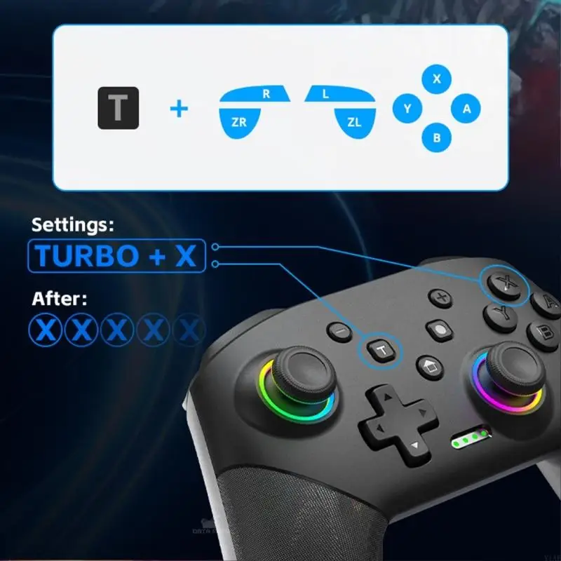 Y1AE S80 Wireless Joystick Gamepad Programmable Rear Button with 4 Vibration Modes
Y1AE S80 Wireless Joystick Gamepad Programmable Rear Button with 4 Vibration Modes