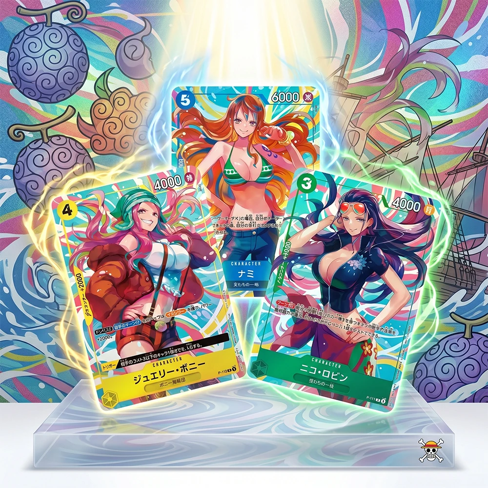 Nami Robin Bonny P-111 P-112 P-113 Anime Proxy OPCG Collection Card Heroines Edition 3 Card Game Japanese Foil Flash Card Gift
Nami Robin Bonny P-111 P-112 P-113 Anime Proxy OPCG Collection Card Heroines Edition 3 Card Game Japanese Foil Flash Card Gift