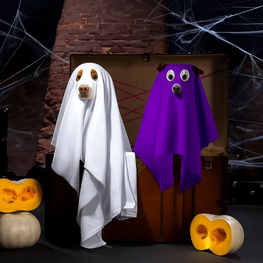 Funny Breathable Dog Ghost Cape Scary Soft Ghost Dog Cloak Decorative Halloween Ghost Dog Costume Photo Props
Funny Breathable Dog Ghost Cape Scary Soft Ghost Dog Cloak Decorative Halloween Ghost Dog Costume Photo Props