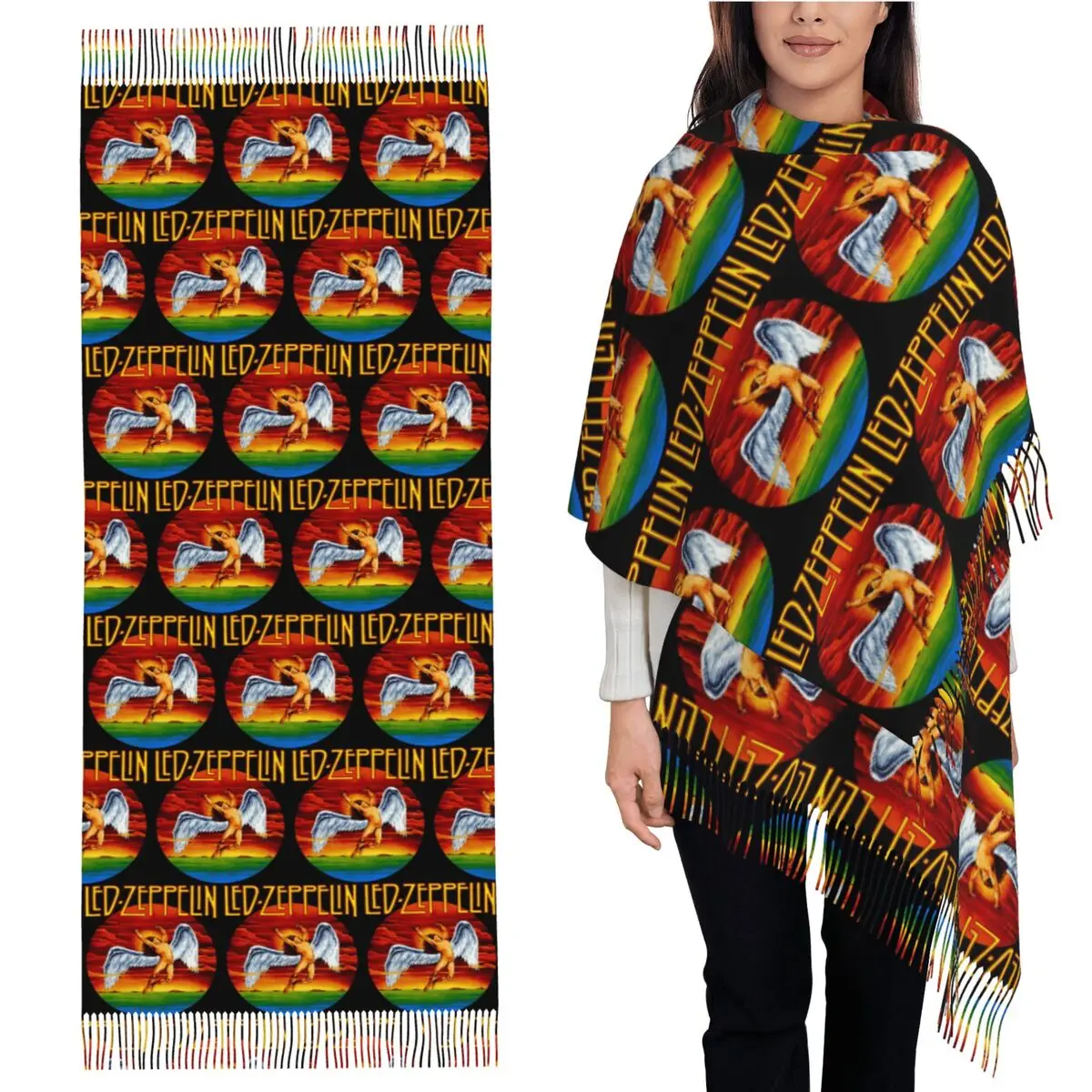 One Of The Most Legendary Band Ever Led Zep Scarf Tassel Scarves for Women Warm Shawls and Wraps Long Fall Winter Shawl Wrap
One Of The Most Legendary Band Ever Led Zep Scarf Tassel Scarves for Women Warm Shawls and Wraps Long Fall Winter Shawl Wrap