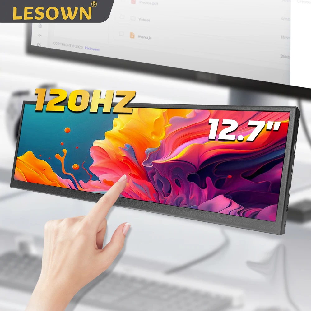 LESOWN 120Hz 12.7 inch Wide Stretched Bar Monitor USB-C HDMI 2880x864 IPS Long Strip Secondary Screen for Windows Laptop PC
LESOWN 120Hz 12.7 inch Wide Stretched Bar Monitor USB-C HDMI 2880x864 IPS Long Strip Secondary Screen for Windows Laptop PC