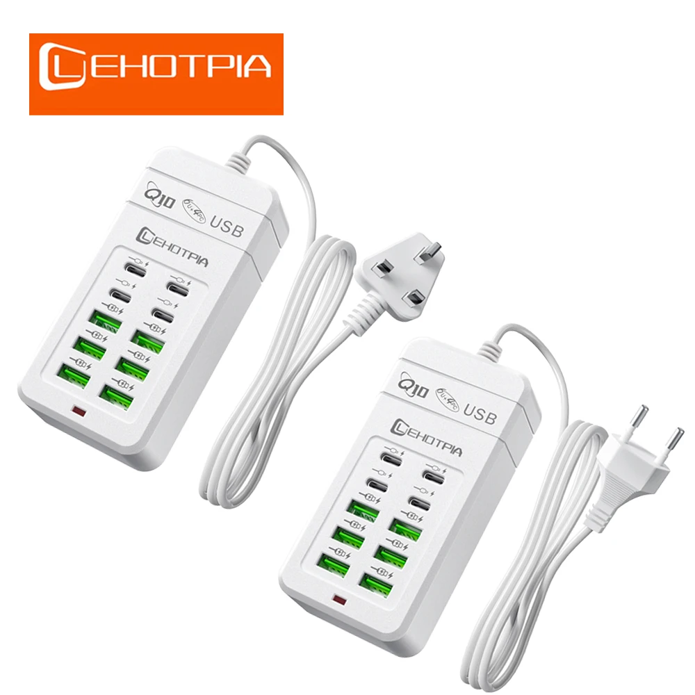 EU UK US Plug Multiple Rapide USB Charger Power Adapter 1.2m Extension Cord 6 USB-A 4 USB-C Portable For Mobile Phone USB Socket
EU UK US Plug Multiple Rapide USB Charger Power Adapter 1.2m Extension Cord 6 USB-A 4 USB-C Portable For Mobile Phone USB Socket