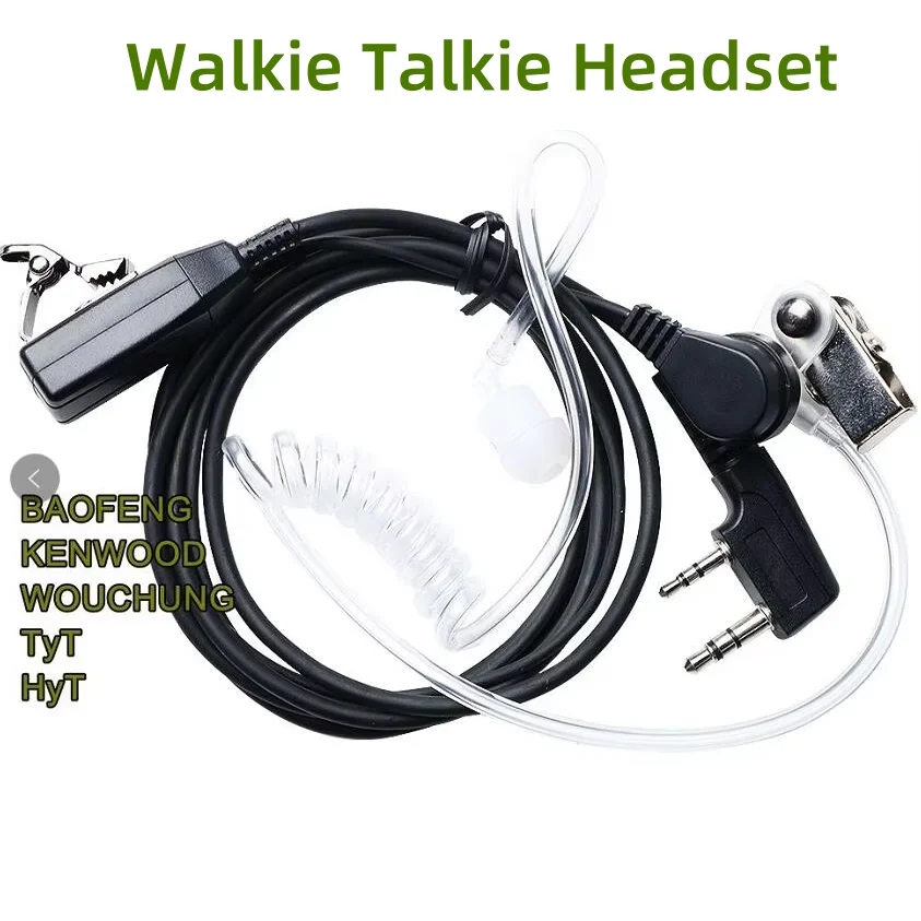 Walkie Talkie Earphone Kit Air Tube Headset W/Collar Clip In-Line Mic Clear Eartube K Plug In-Ear Hands-Free Headset
Walkie Talkie Earphone Kit Air Tube Headset W/Collar Clip In-Line Mic Clear Eartube K Plug In-Ear Hands-Free Headset