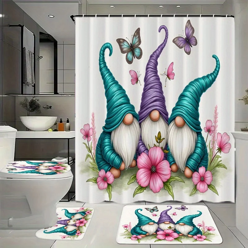 Набор для ванной комнаты из 4 предметов, занавеска для душа с 12 крючками, напольный коврик, контурный коврик для унитаза и коврик для сиденья унитаза, декор для ванной комнаты и ванной комнаты
Набор для ванной комнаты из 4 предметов, занавеска для душа с 12 крючками, напольный коврик, контурный коврик для унитаза и коврик для сиденья унитаза, декор для ванной комнаты и ванной комнаты