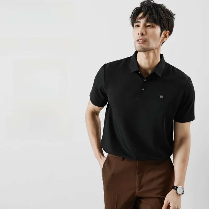 High End Men's Ice Silk Short Sleeve Shirt with Drapey Pressed Glue Business Casual High Elasticity Youth Polyester Fiber
High End Men's Ice Silk Short Sleeve Shirt with Drapey Pressed Glue Business Casual High Elasticity Youth Polyester Fiber