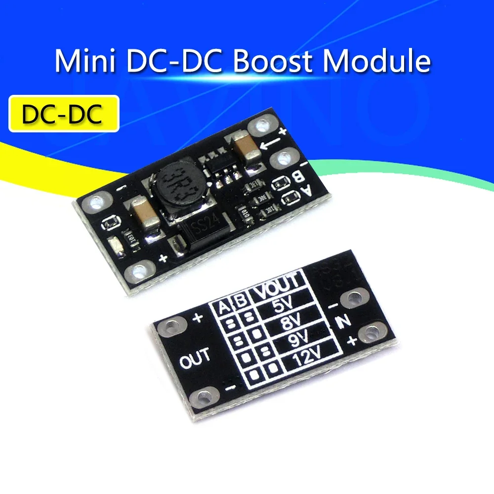 Mini Boost Step Converter 3V 3.2V 3.3V 3.7V 5V 9V to 12V Voltage Regulator PCB Board Module can set 5V/ 8V/ 9V 
Mini Boost Step Converter 3V 3.2V 3.3V 3.7V 5V 9V to 12V Voltage Regulator PCB Board Module can set 5V/ 8V/ 9V