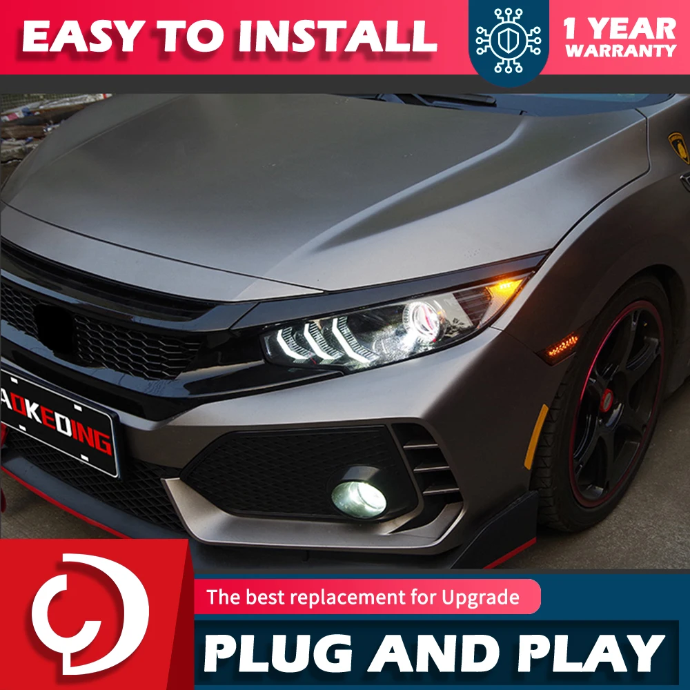 Car Lights Parts For Honda Civic X 2016-2021 Head lamps LED Headlight Daytime running lights Dual Projector Car Light Assembly
Car Lights Parts For Honda Civic X 2016-2021 Head lamps LED Headlight Daytime running lights Dual Projector Car Light Assembly
