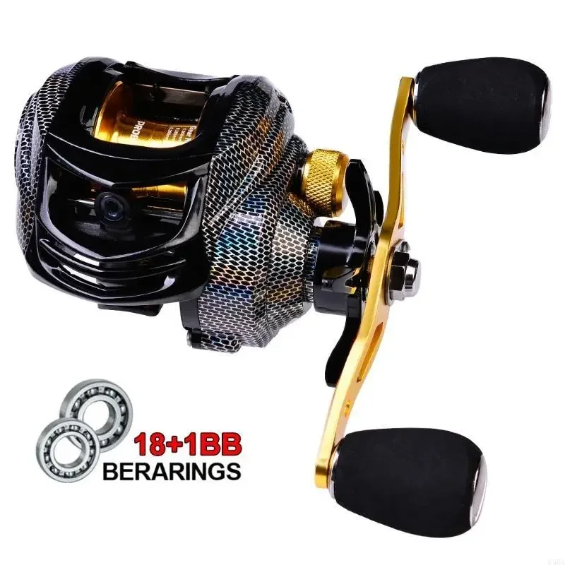 652F Baitcasting Reel 18+1 Bearings, Ultralight Casting Reel Smooth Metal Fishing Reel with Deep or Shallow Spool for Fishing
652F Baitcasting Reel 18+1 Bearings, Ultralight Casting Reel Smooth Metal Fishing Reel with Deep or Shallow Spool for Fishing