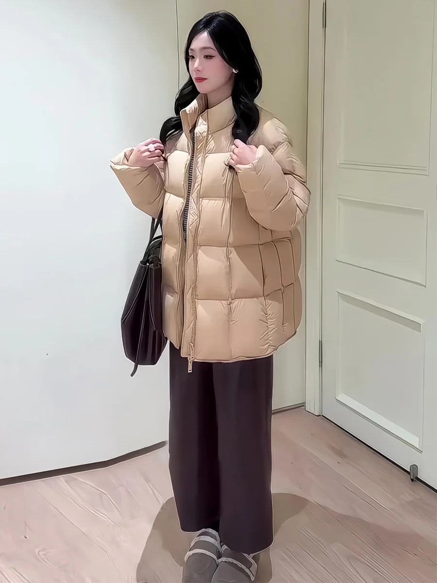 Новая женская зимняя утепленная пуховая куртка-пуховик средней длины с воротником-стойкой, теплая верхняя одежда
Новая женская зимняя утепленная пуховая куртка-пуховик средней длины с воротником-стойкой, теплая верхняя одежда