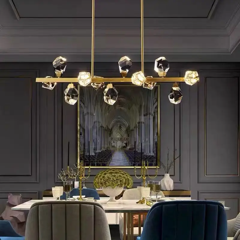 Postmodern Light Luxury All Copper Hanging Living Room Dining Room Bedroom Crystal Lamp Diamond Molecular Pendant Light
Postmodern Light Luxury All Copper Hanging Living Room Dining Room Bedroom Crystal Lamp Diamond Molecular Pendant Light