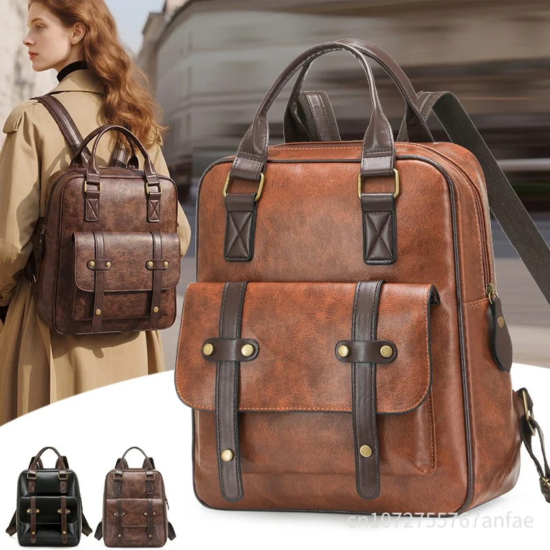 Classic Retro Large Capacity Backpack for Women High Quality Casual Campus Backpack Fashionable Multi-use Double Shoulder Bag
Classic Retro Large Capacity Backpack for Women High Quality Casual Campus Backpack Fashionable Multi-use Double Shoulder Bag