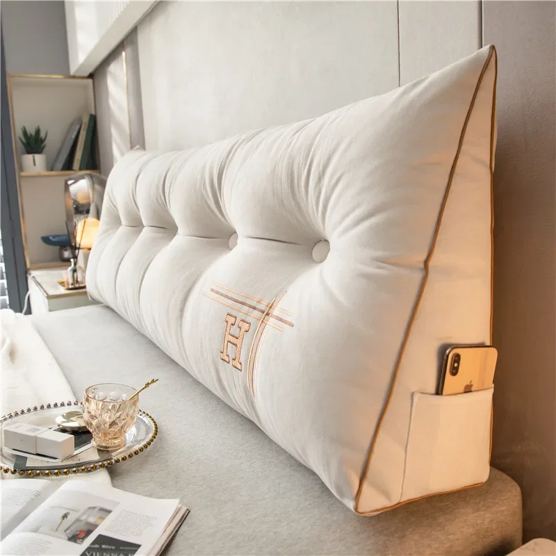 Bedside Cushion Nordic Removable Triangular Bed Backrests Large Pillows for Home Soft Backrest Pillow Cushions Headboard Coussin
Bedside Cushion Nordic Removable Triangular Bed Backrests Large Pillows for Home Soft Backrest Pillow Cushions Headboard Coussin
