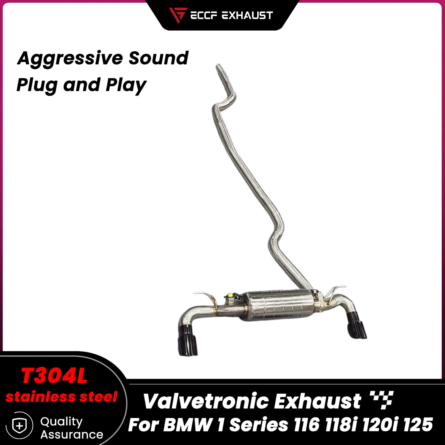 Valvetronic Sporty Catback Exhaust for BMW 1 Series 116 118i 120i 125 Freely Adjustable Sound Control Easy Installation
Valvetronic Sporty Catback Exhaust for BMW 1 Series 116 118i 120i 125 Freely Adjustable Sound Control Easy Installation
