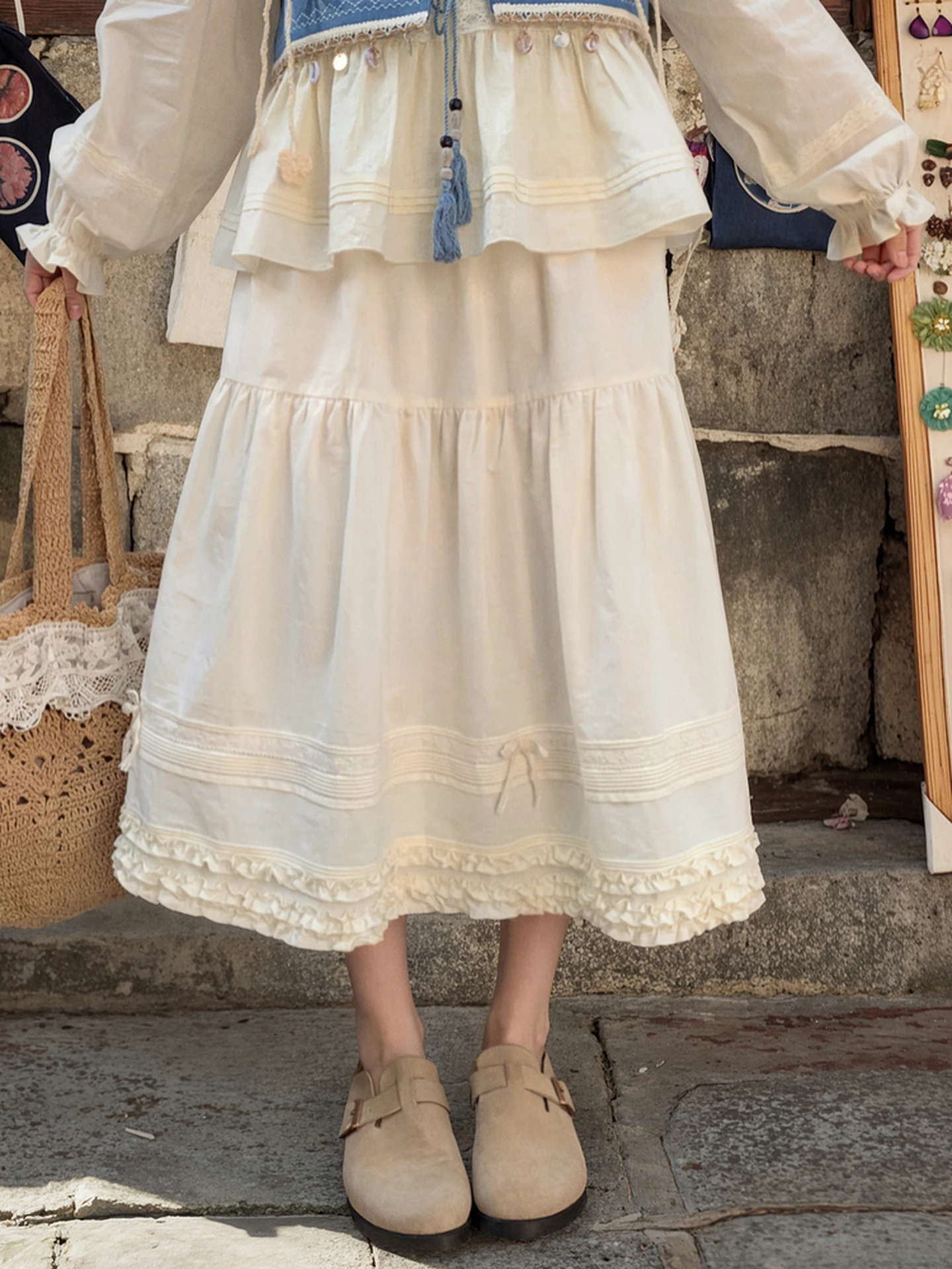 High Waist Pure Cotton Sweet Style Skirt Women's New Small Size Versatile A-Line Long Skirt Spring Season
High Waist Pure Cotton Sweet Style Skirt Women's New Small Size Versatile A-Line Long Skirt Spring Season