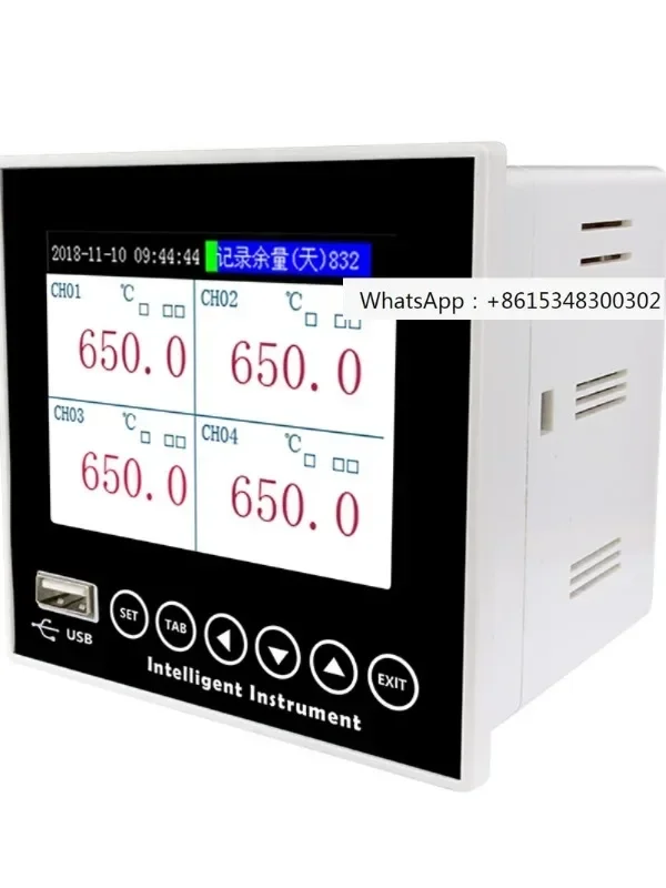 3.5-inch touch screen paperless recorder, pressure, liquid level, flow rate, humidity USB recorder 12 channels 6 4
3.5-inch touch screen paperless recorder, pressure, liquid level, flow rate, humidity USB recorder 12 channels 6 4