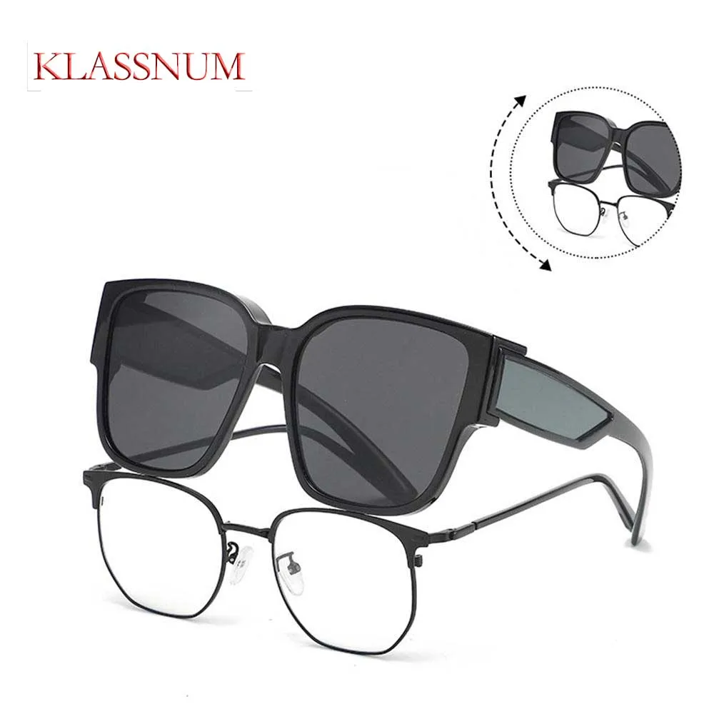KLASSNUM Vintage Polarized Sunglasses Cover Over Myopia Prescription Glasses Portable Men Women Fashion Fishing Driving Eyewear
KLASSNUM Vintage Polarized Sunglasses Cover Over Myopia Prescription Glasses Portable Men Women Fashion Fishing Driving Eyewear
