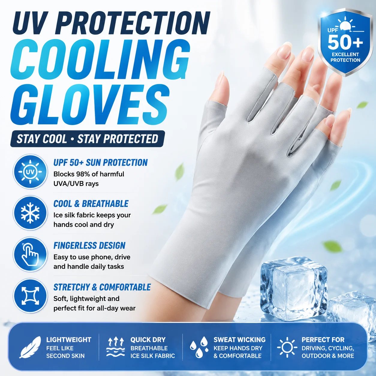 1 Pair Fingerless Gloves Summer Sunscreen UV Protection Multicolor Gloves Woman Driving Gloves Stretch Female Touchscreen
1 Pair Fingerless Gloves Summer Sunscreen UV Protection Multicolor Gloves Woman Driving Gloves Stretch Female Touchscreen