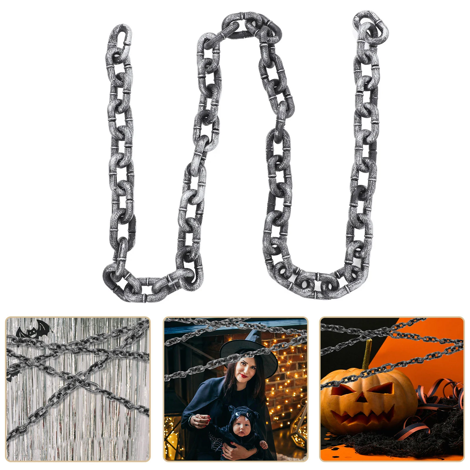 2M Halloween Simulation Plastic Chain Party Layout Decor Barrier Chain Performance Stage Props Costume Accessory
2M Halloween Simulation Plastic Chain Party Layout Decor Barrier Chain Performance Stage Props Costume Accessory