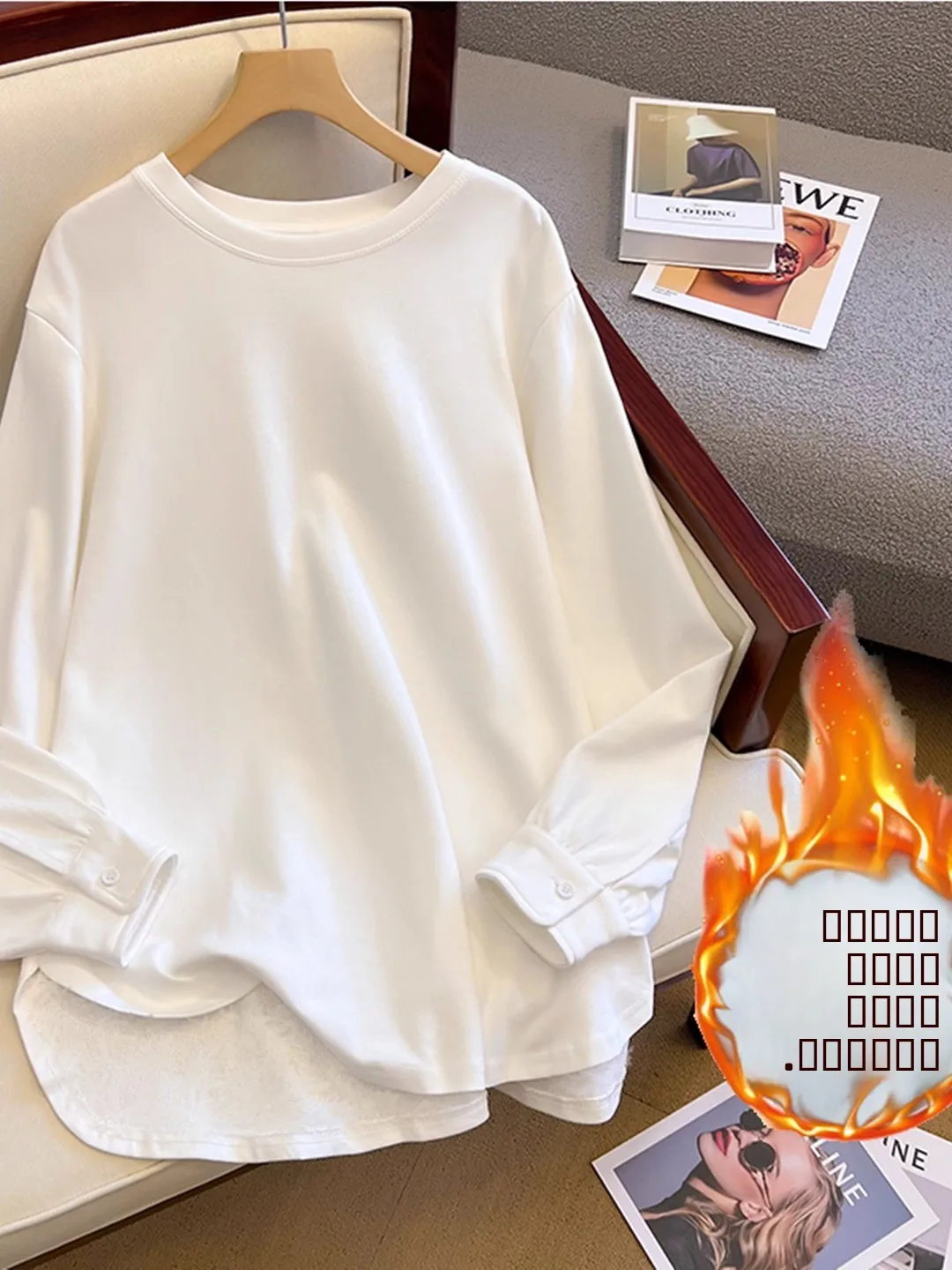 Korean Sle Long Sve Fce Lined Base irt Women's Autumn Winter Outerwear Casual Lazy Sle Knitted Thermal Top
Korean Sle Long Sve Fce Lined Base irt Women's Autumn Winter Outerwear Casual Lazy Sle Knitted Thermal Top